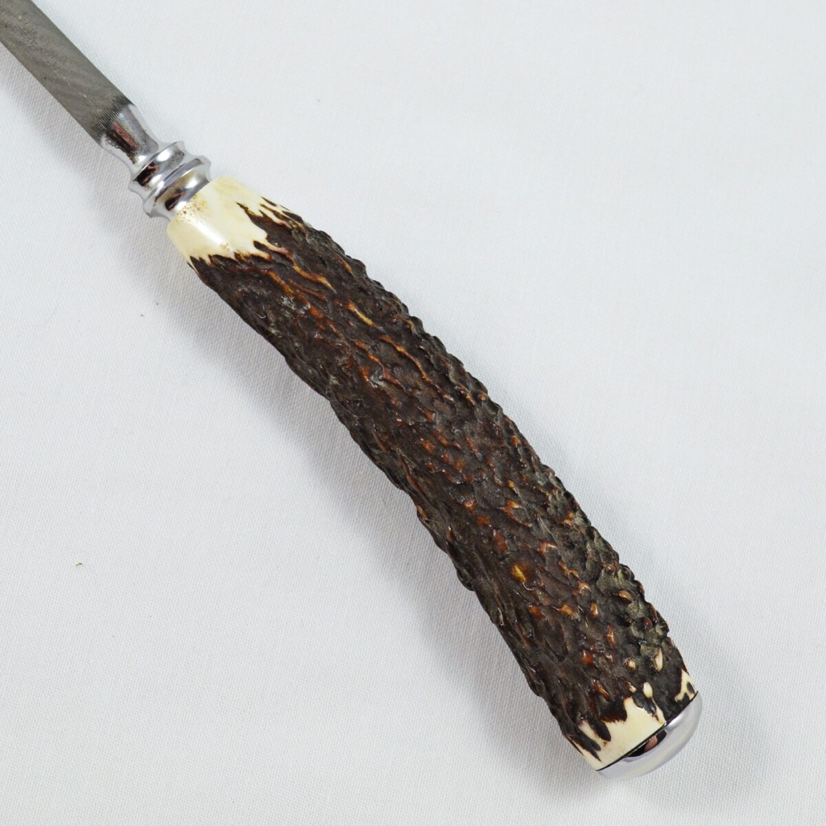 A Genuine Stag Horn Handled 3 Piece Carving Set - Image 13