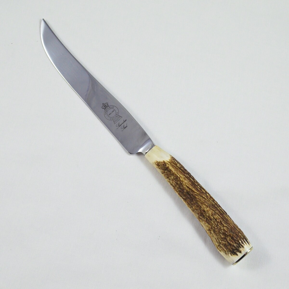 A Genuine Stag Horn Handled 2 Piece Game Carving Set - Image 3