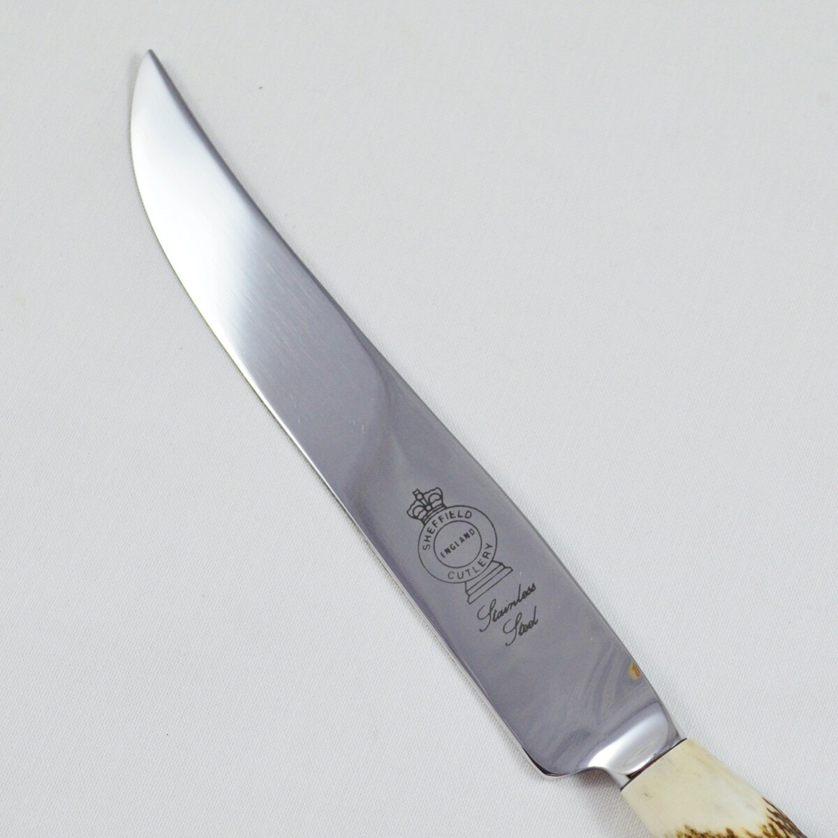 A Genuine Stag Horn Handled 2 Piece Game Carving Set - Image 6