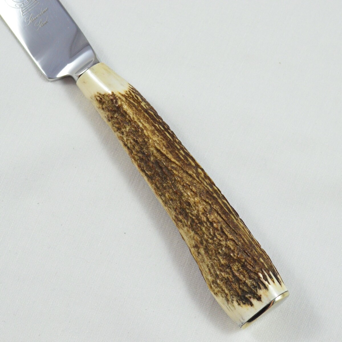 A Genuine Stag Horn Handled 2 Piece Game Carving Set - Image 7