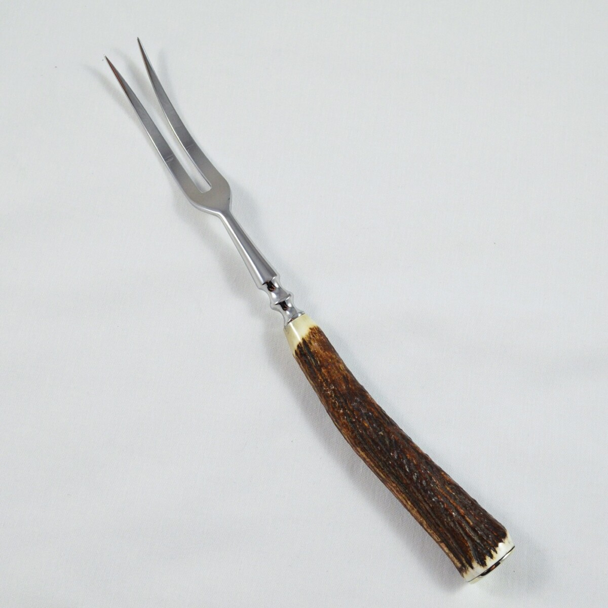 A Genuine Stag Horn Handled 2 Piece Game Carving Set - Image 8
