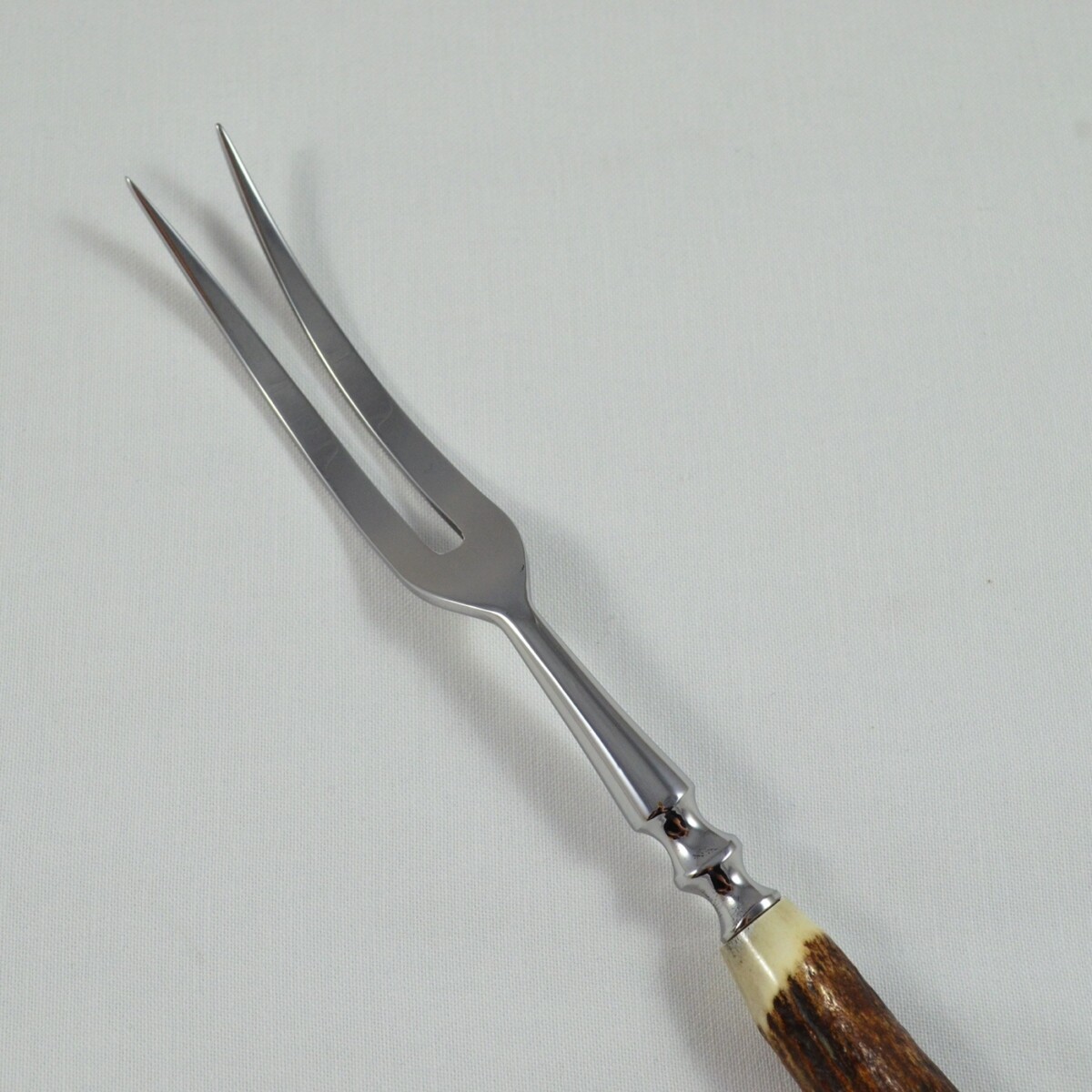 A Genuine Stag Horn Handled 2 Piece Game Carving Set - Image 9
