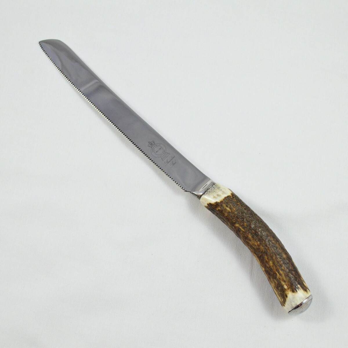 A Genuine Stag Horn Handled Bread Knife