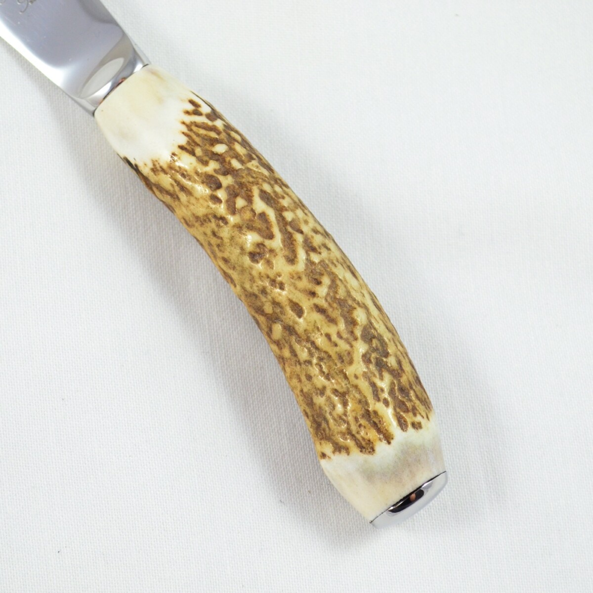 A Genuine Stag Horn Handled Cheese Board Set - Image 5
