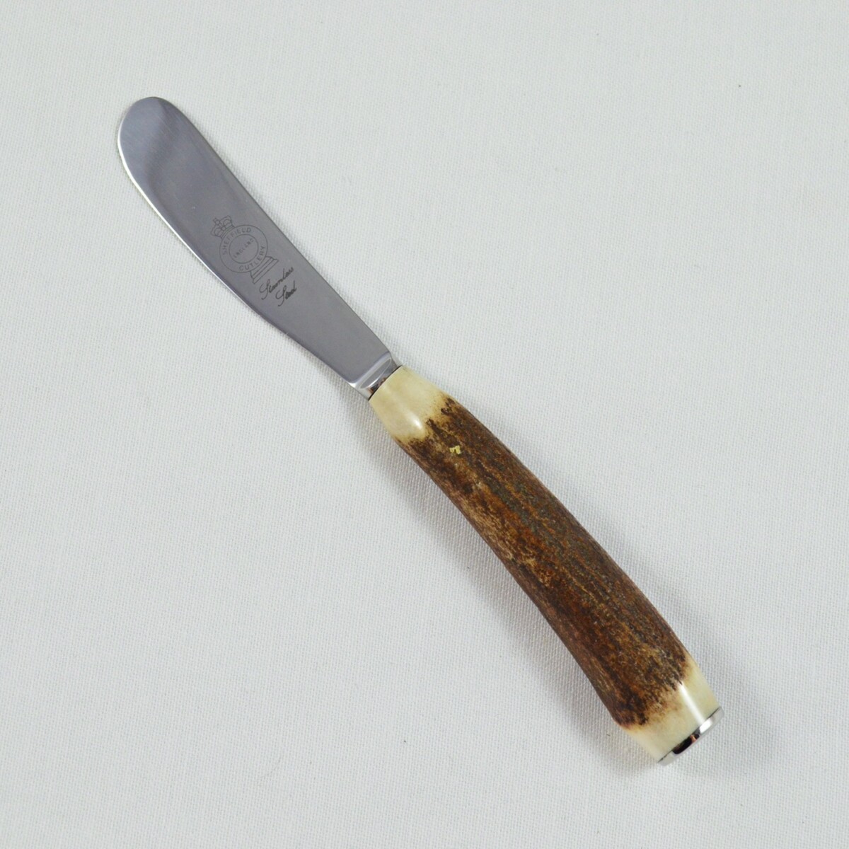 A Genuine Stag Horn Handled Dinky Butter Knife Gift Boxed