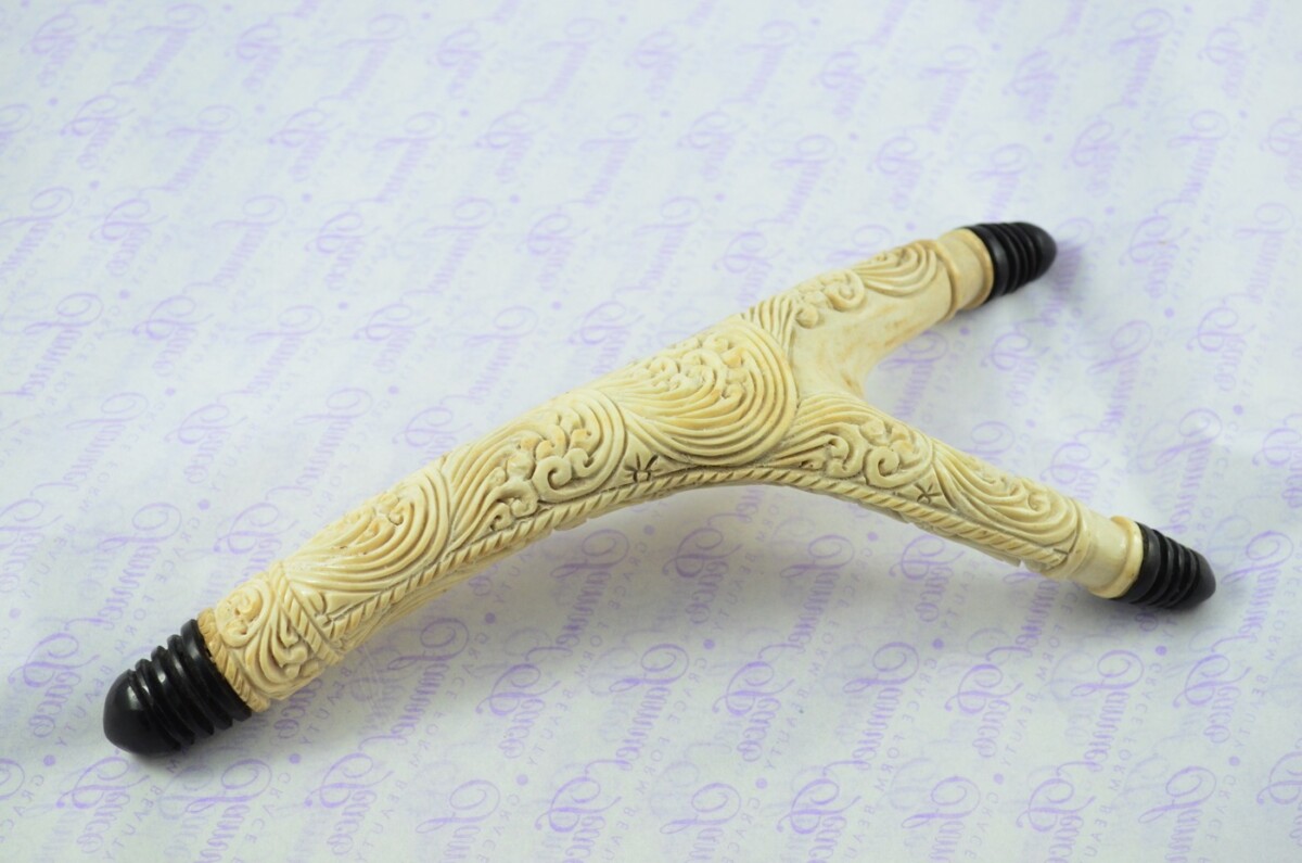 Stag Horn Ornate Hand Carved Catapult / Slingshot with Buffalo Accents
