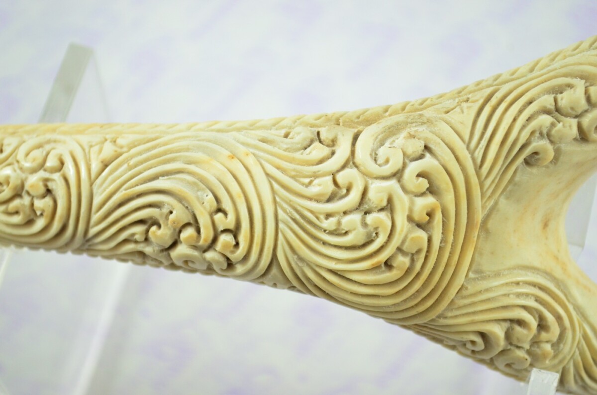 Stag Horn Ornate Hand Carved Catapult / Slingshot with Buffalo Accents - Image 7