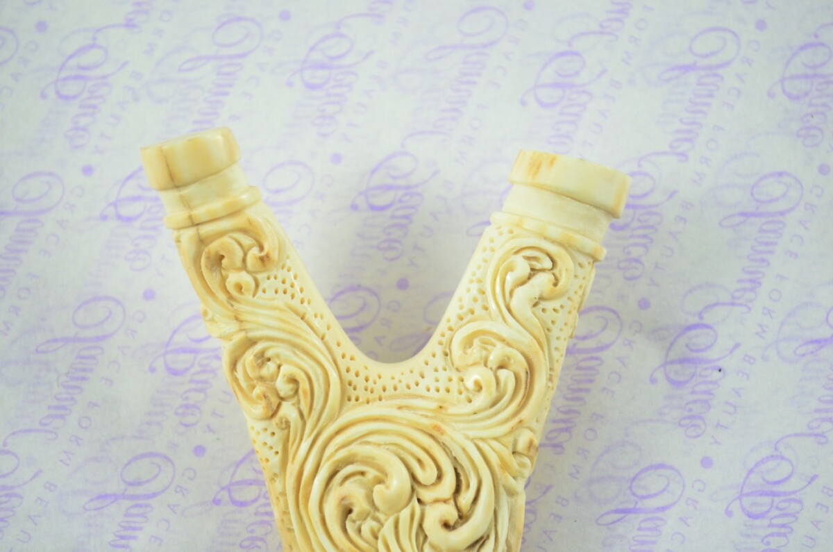 Stag Horn Ornate Hand Carved Catapult / Slingshot - Image 4