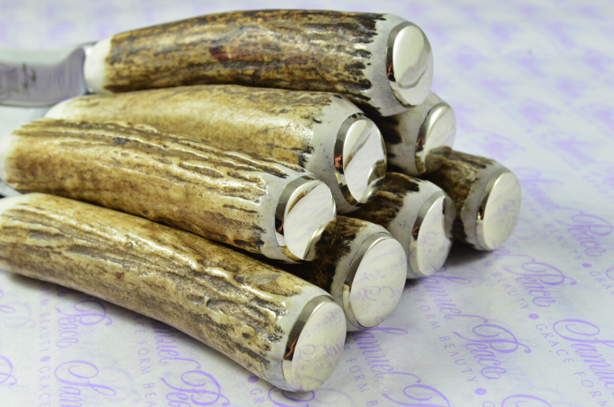 Brand New Eight Hump Back Genuine Stag/Antler Handle Steak Knives Made in Sheffield England - Image 10
