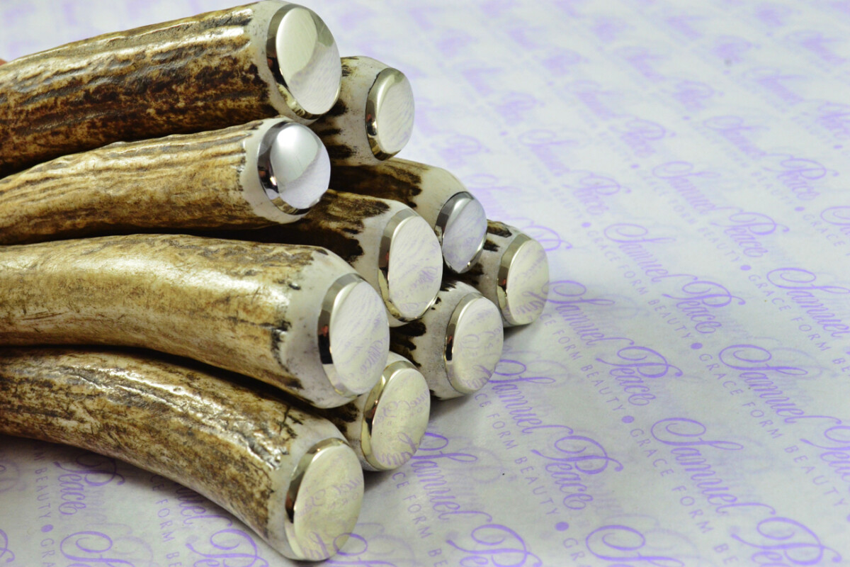 Brand New Ten Hump Back Genuine Stag/Antler Handle Steak Knives Made in Sheffield England - Image 10