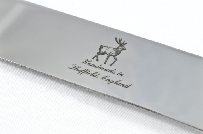 A Genuine Stag Antler Handled Pewter Capped Wedding Cake Knife & Server Set Made In Sheffield England - Image 4