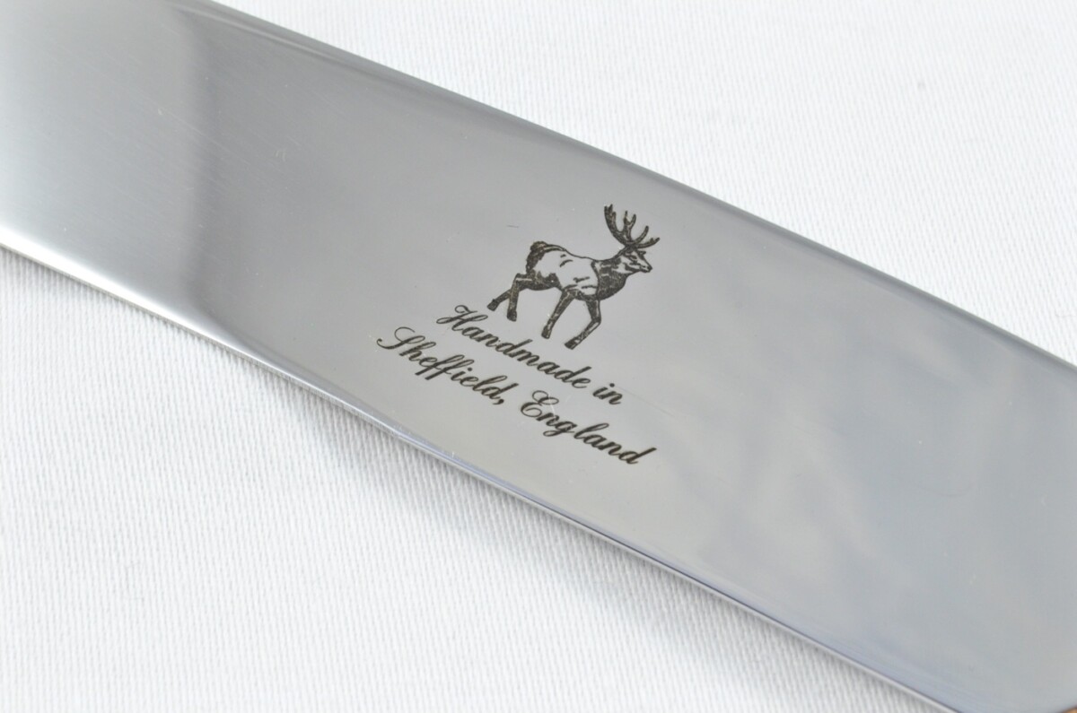 A Genuine Stag Antler Handled Pewter Capped Carving Knife Made In Sheffield England - Image 2
