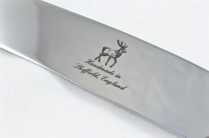 A Genuine Stag Antler Handled Pewter Capped Carving Knife Made In Sheffield England - Image 2