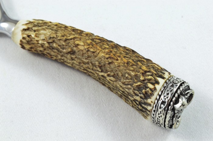 A Genuine Stag Antler Handled Pewter Capped Bottle Opener Made In Sheffield England - Image 4