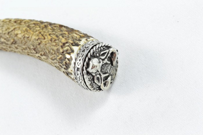 A Genuine Stag Antler Handled Pewter Capped Bottle Opener Made In Sheffield England - Image 5
