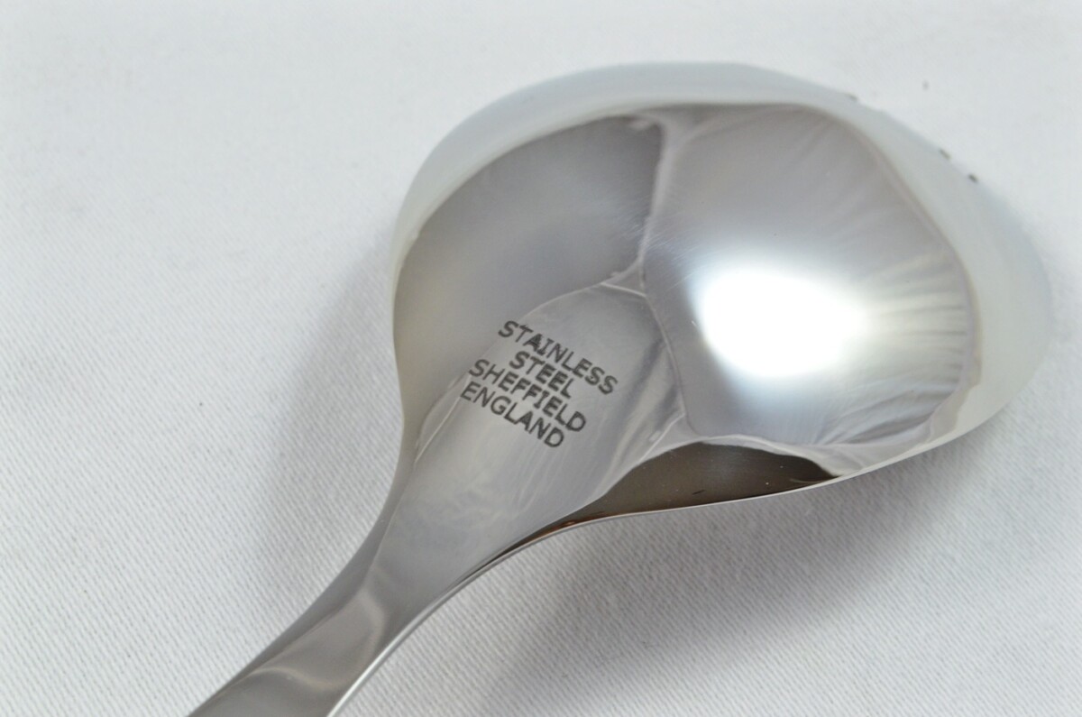 A Genuine Stag Antler Handled Pewter Capped Salad Serving Set Made In Sheffield England - Image 2