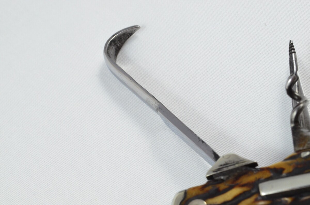 Antique Amazing Wingfield & Rowbotham Sportsman's Pen/Pocket Knife Stag Horn Antler Scales Made in Sheffield England c1880 - Image 5