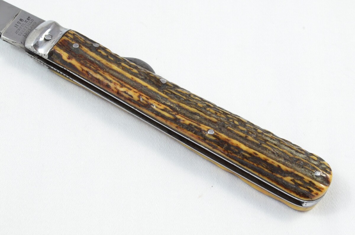 HUGE Joseph Rodgers Sheffield Made Stag Antler Horn Scaled Lock Knife c1900 - Image 2