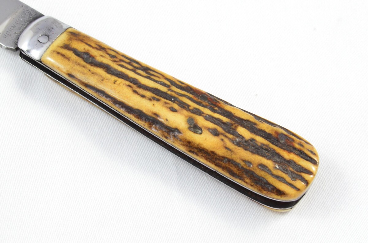 John Petty Sheffield Made 1 Blade Stag Antler Horn Scaled Pen Knife c1820 - Image 2