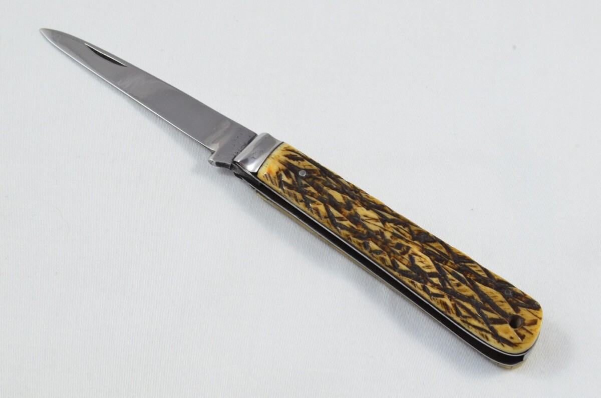 Joseph Rodgers Sheffield Made 1 Blade Stag Antler Horn Scaled Pen Knife