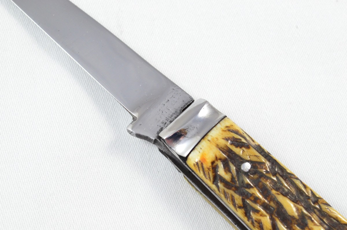 Joseph Rodgers Sheffield Made 1 Blade Stag Antler Horn Scaled Pen Knife - Image 6