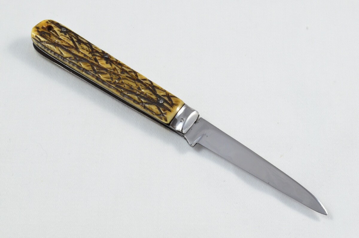 Joseph Rodgers Sheffield Made 1 Blade Stag Antler Horn Scaled Pen Knife - Image 5
