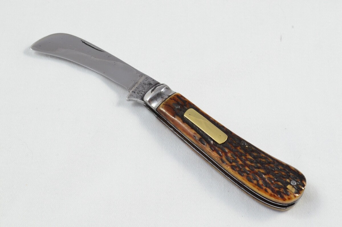 Sheffield Made 1 Blade Stag Antler Horn Scaled Pruning Knife
