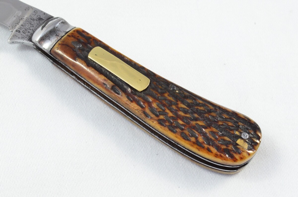 Sheffield Made 1 Blade Stag Antler Horn Scaled Pruning Knife - Image 2