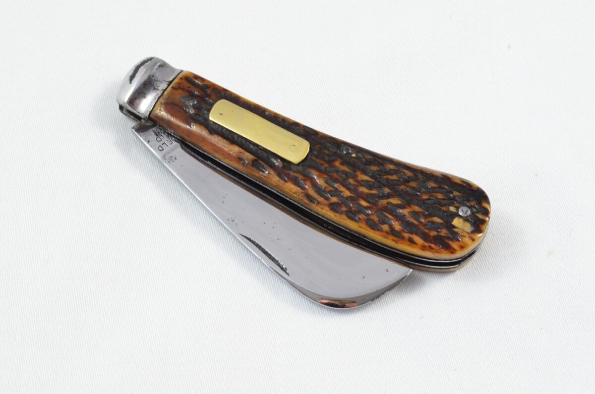 Sheffield Made 1 Blade Stag Antler Horn Scaled Pruning Knife - Image 7
