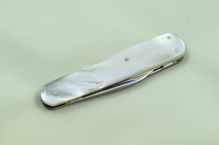 Triple Blade Fantastic Carbon Steel Bladed Mother Of Pearl Fully Restored Sheffield Made Pen/Pocket Knife c1900 Maker Unknown - Image 11