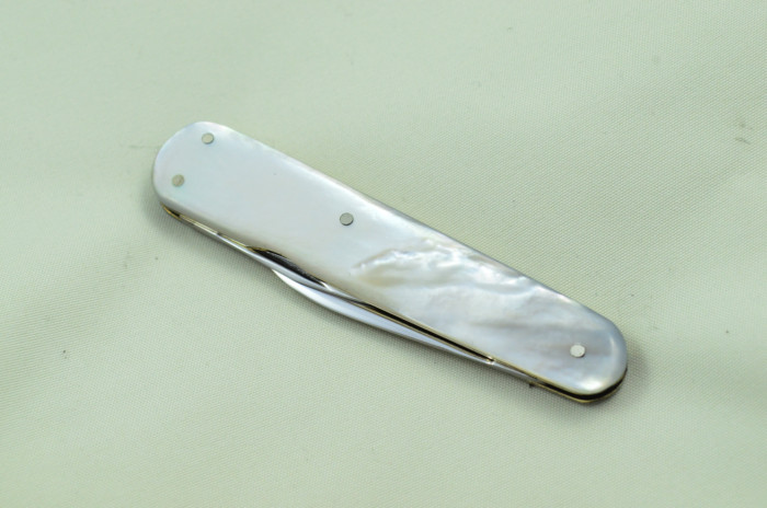 Triple Blade Fantastic Carbon Steel Bladed Mother Of Pearl Fully Restored Sheffield Made Pen/Pocket Knife c1900 Maker Unknown - Image 12