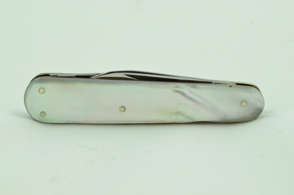 Triple Blade Fantastic Carbon Steel Bladed Mother Of Pearl Fully Restored Sheffield Made Pen/Pocket Knife c1900 Maker Unknown - Image 13