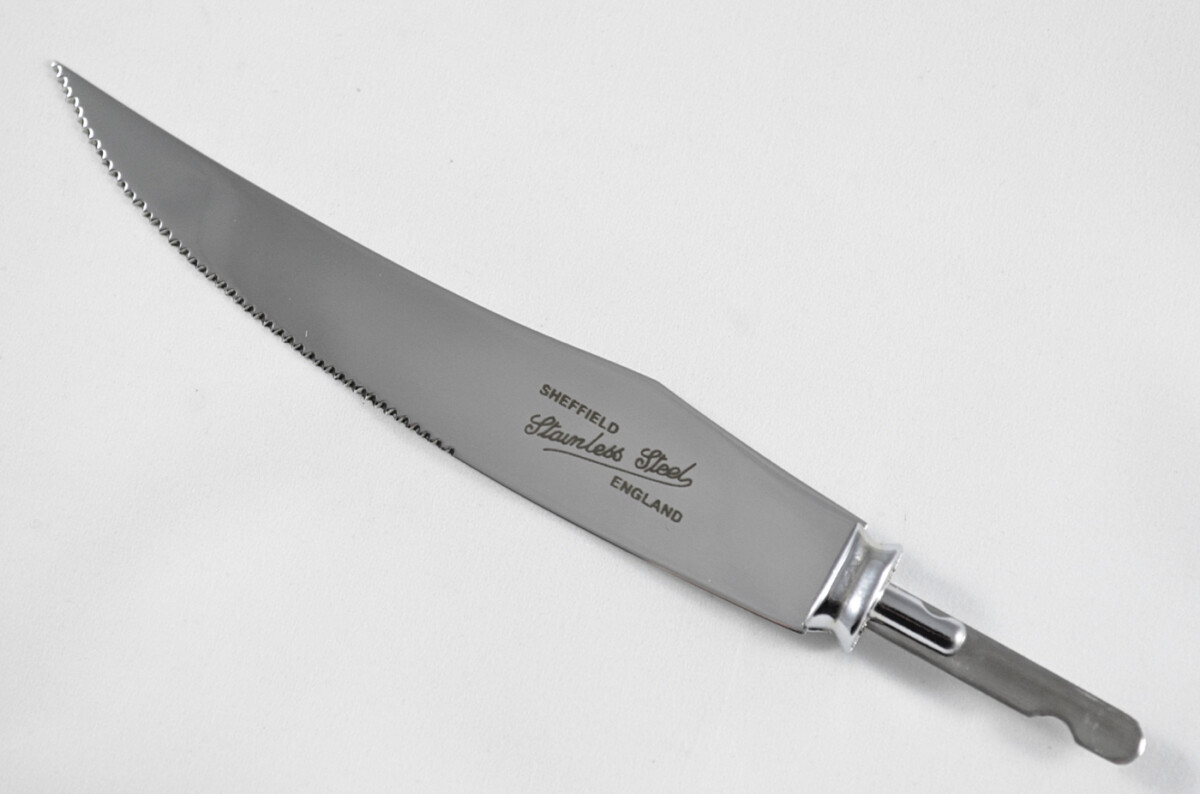 Stamped Sheffield Made Stainless Steel Steak Knife Blade with Bolster