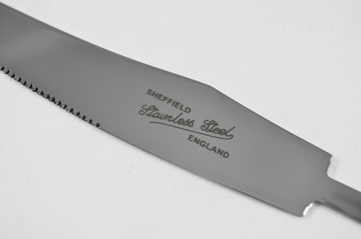 Stamped Sheffield Made Stainless Steel Steak Knife Blade with Bolster - Image 3