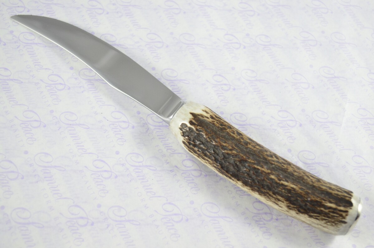 A Set of Six New Hump Back Genuine Stag/Antler Handle Steak Knives Made Sheffield England Boxed - Image 7