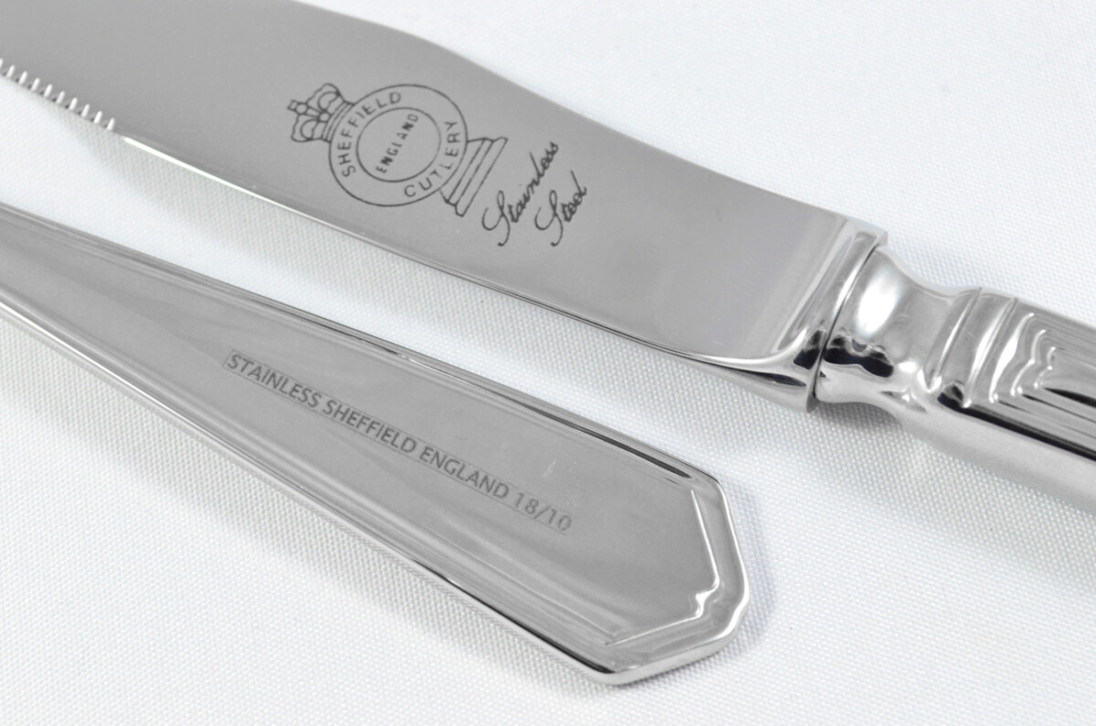 Chester Pattern Steak Knife & Fork Made in Sheffield England Stainless Steel Cutlery - Image 4