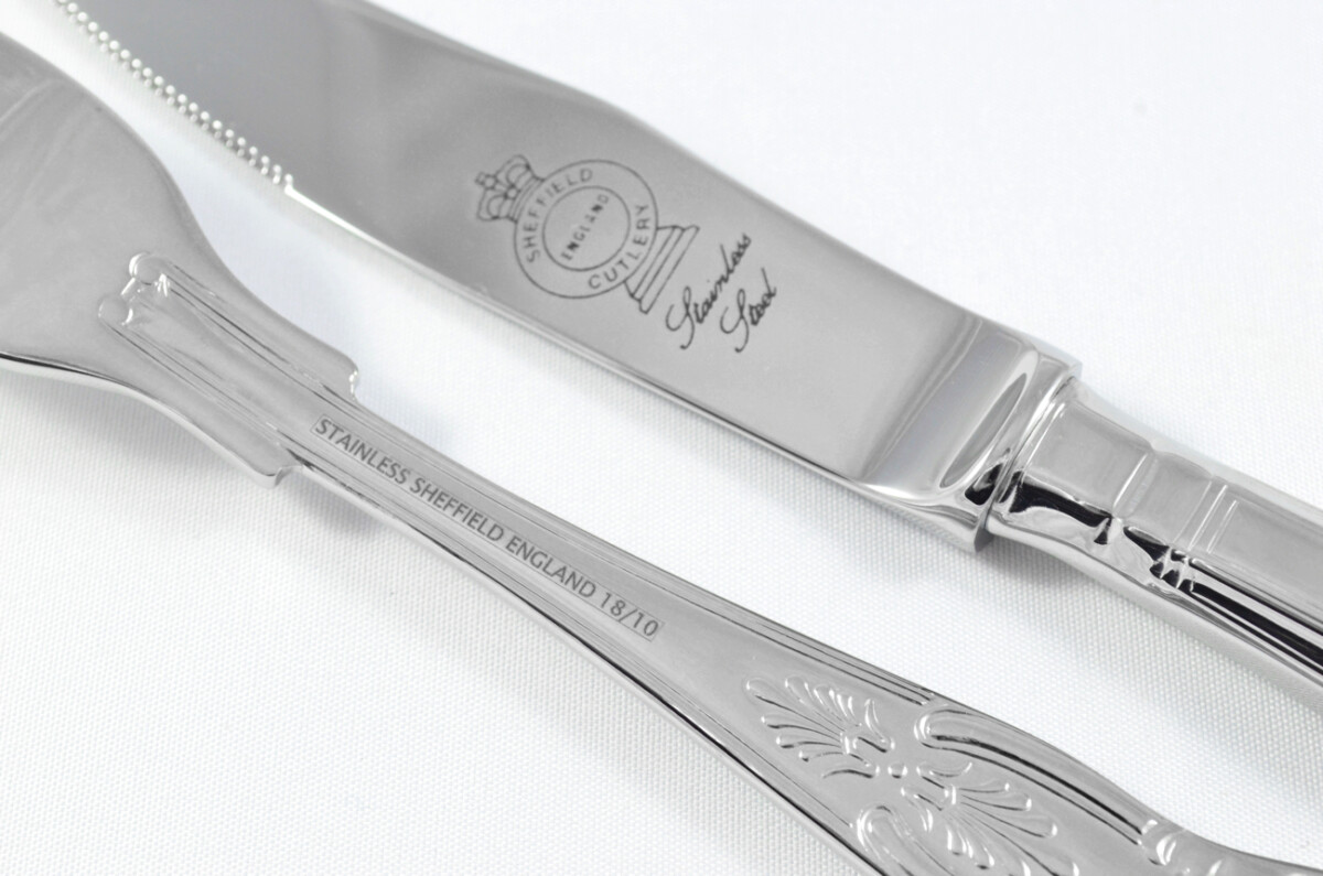 Kings Pattern Steak Knife & Fork Made in Sheffield England Stainless Steel Cutlery - Image 4