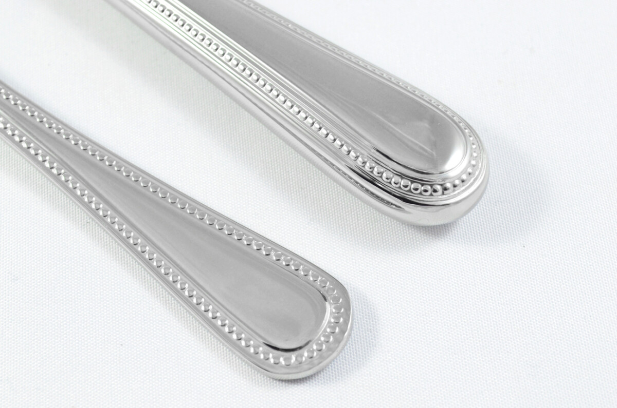 Bead Pattern Steak Knife & Fork Made in Sheffield England Stainless Steel Cutlery - Image 3