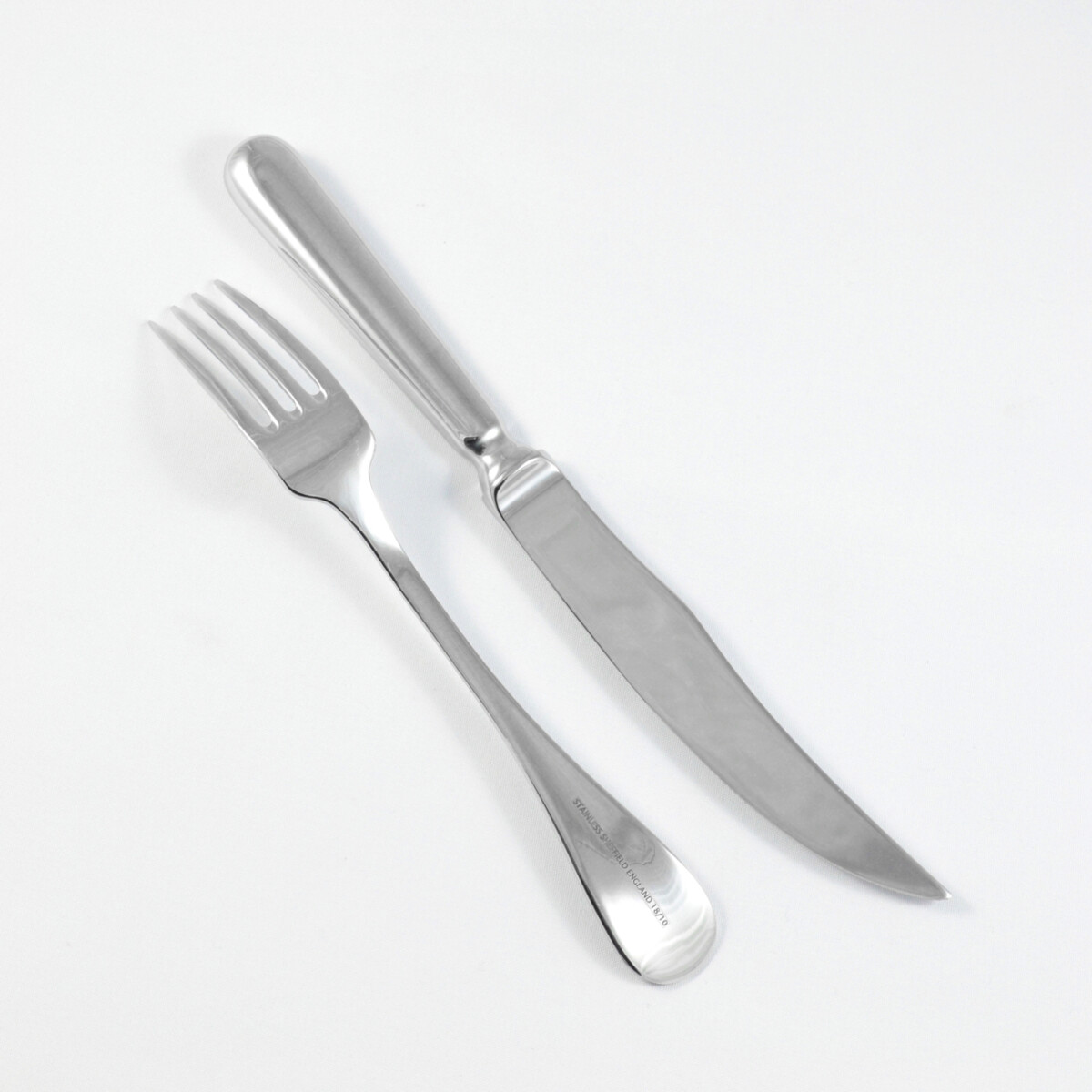 Baguette Pattern Steak Knife & Fork Made in Sheffield England Stainless Steel Cutlery - Image 2