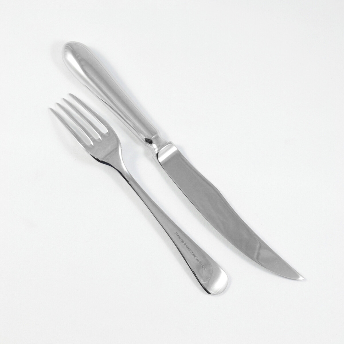 Old English Pattern Steak Knife & Fork Made in Sheffield England Stainless Steel Cutlery - Image 2