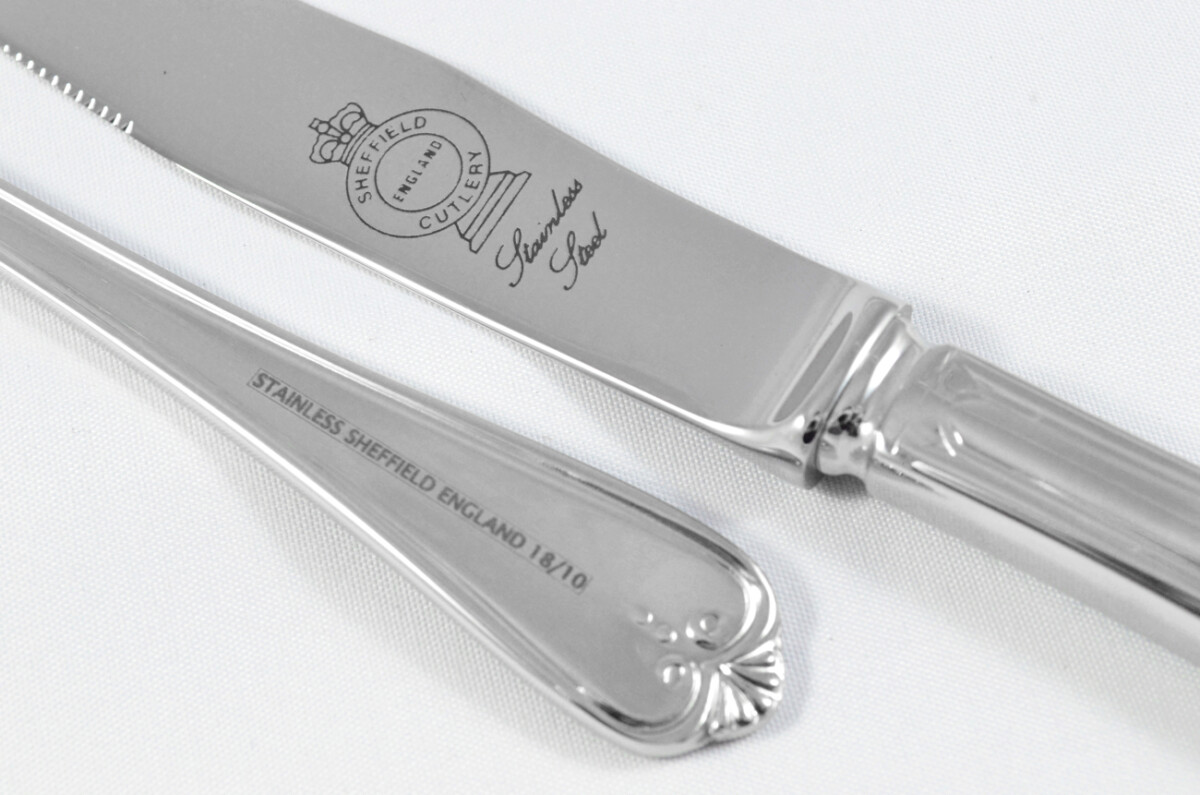Jesmond Pattern Steak Knife & Fork Made in Sheffield England Stainless Steel Cutlery - Image 4