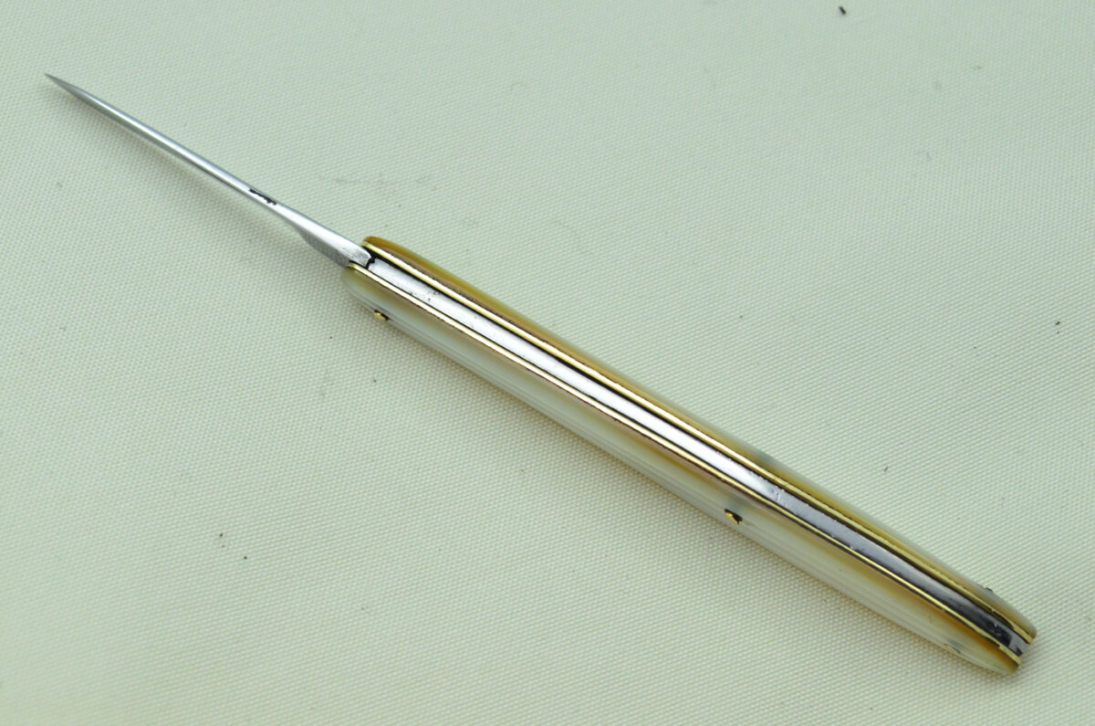 Single Blade Fantastic Carbon Steel Bladed Mother Of Pearl Fully Restored Sheffield Made Pen/Pocket Knife c1900 Maker Unknown - Image 6