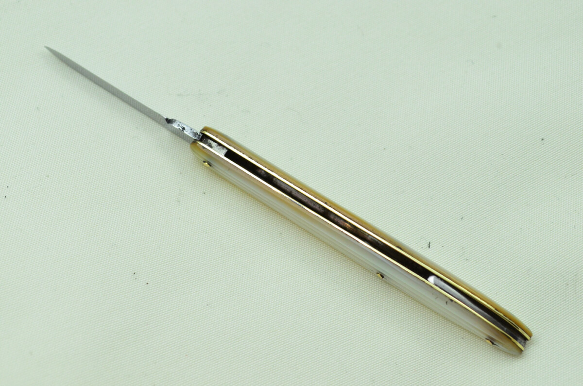 Single Blade Fantastic Carbon Steel Bladed Mother Of Pearl Fully Restored Sheffield Made Pen/Pocket Knife c1900 Maker Unknown - Image 7