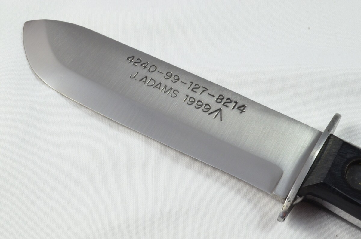 A Brand New Full Scale Tang Survival Knife Black Fibre Handle 7" Bright Blade - Image 3