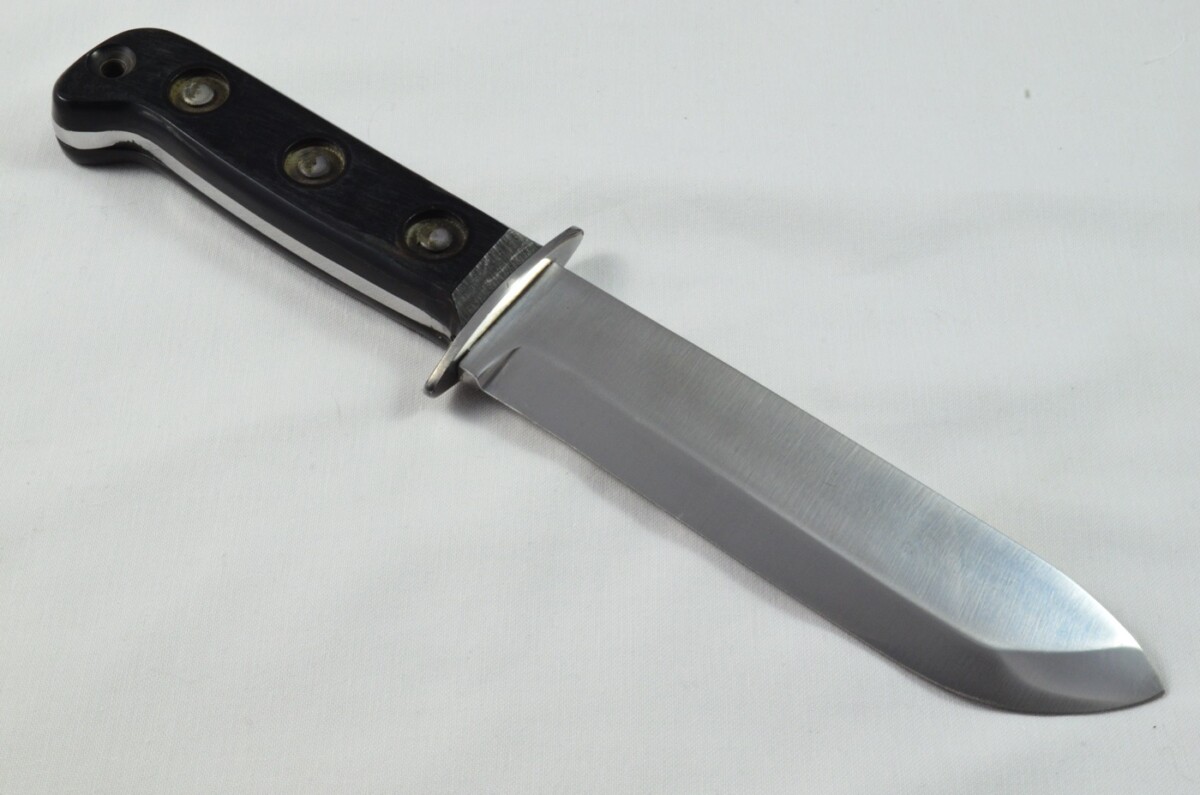 A Brand New Full Scale Tang Survival Knife Black Fibre Handle 7" Bright Blade - Image 5