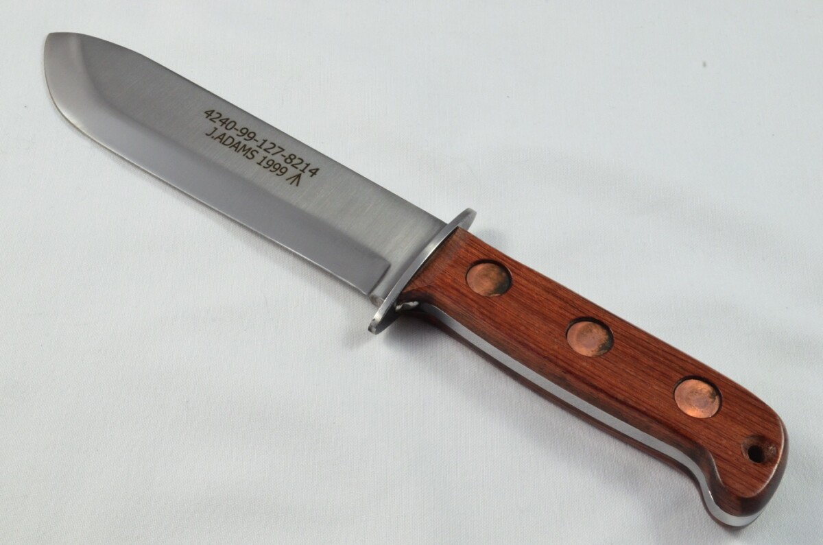 A Brand New Full Scale Tang Survival Knife Hardwood Handle 7" Bright Blade - Image 2