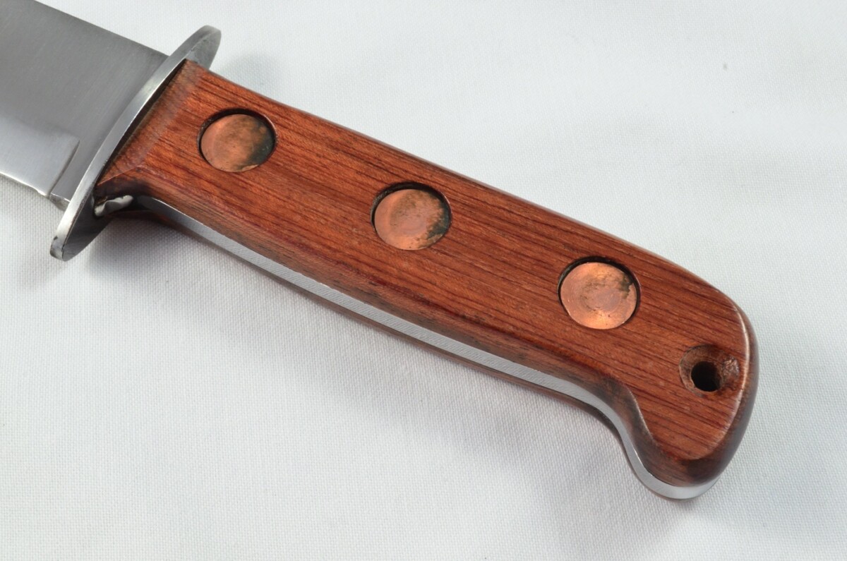 A Brand New Full Scale Tang Survival Knife Hardwood Handle 7" Bright Blade - Image 3