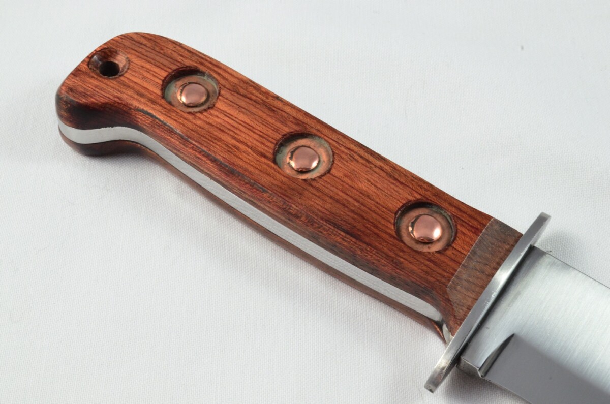 A Brand New Full Scale Tang Survival Knife Hardwood Handle 7" Bright Blade - Image 7