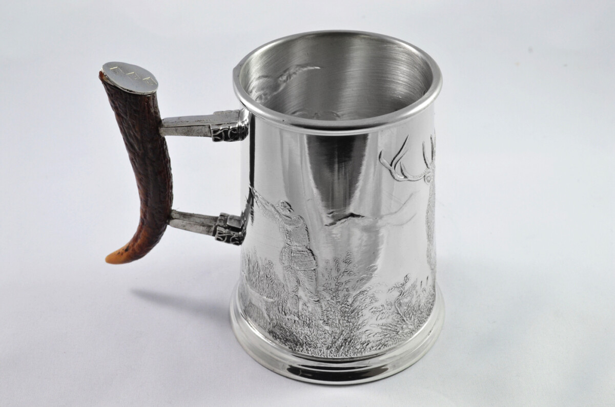 Brand New Stag Horn Handled 1 Pint Tankard Monarch Handmade in Sheffield England