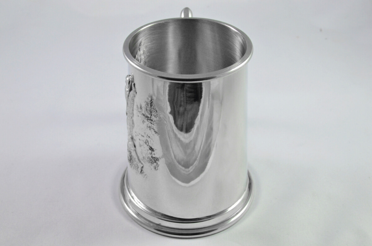 Brand New Pewter 1 Pint Tankard Golfing Scene Handmade in Sheffield England - Image 6